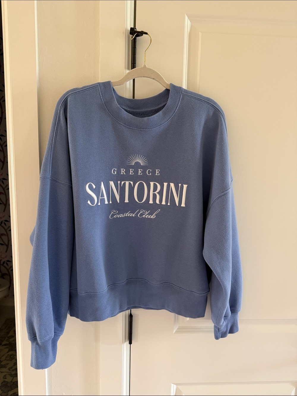 Abercrombie & Fitch Blue Santorini Graphic Crewneck Sweatshirt XL